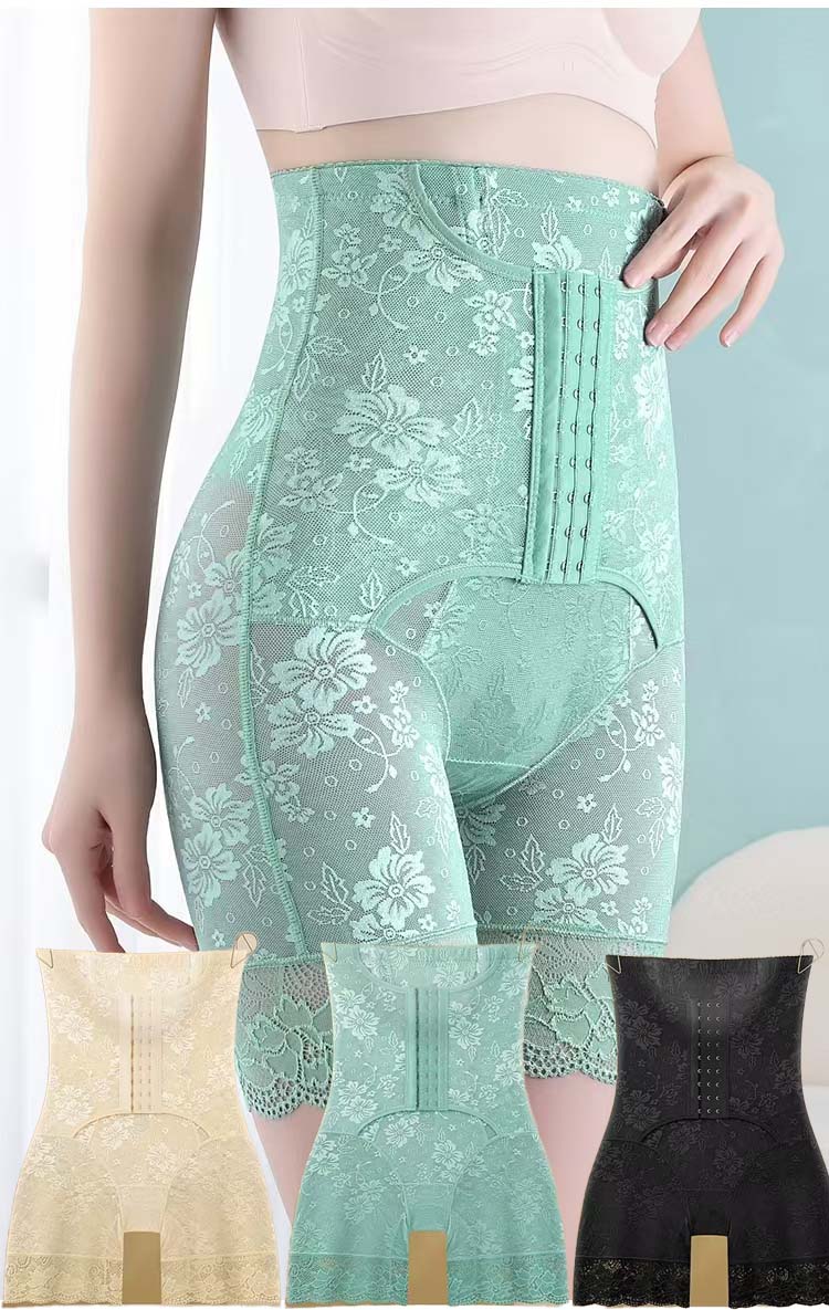 3 Pack Flower High Waist Crossover Body Shaping Panties, Tummy Control Panty Hi- Waist Short Tummy Control Shapewear for Women